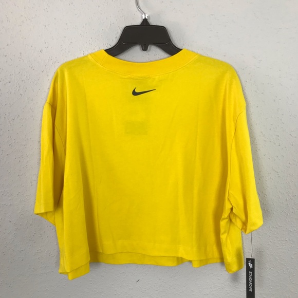 Nike Tops Nike Sportswear Yellow And Black Crop Top Size X Poshmark